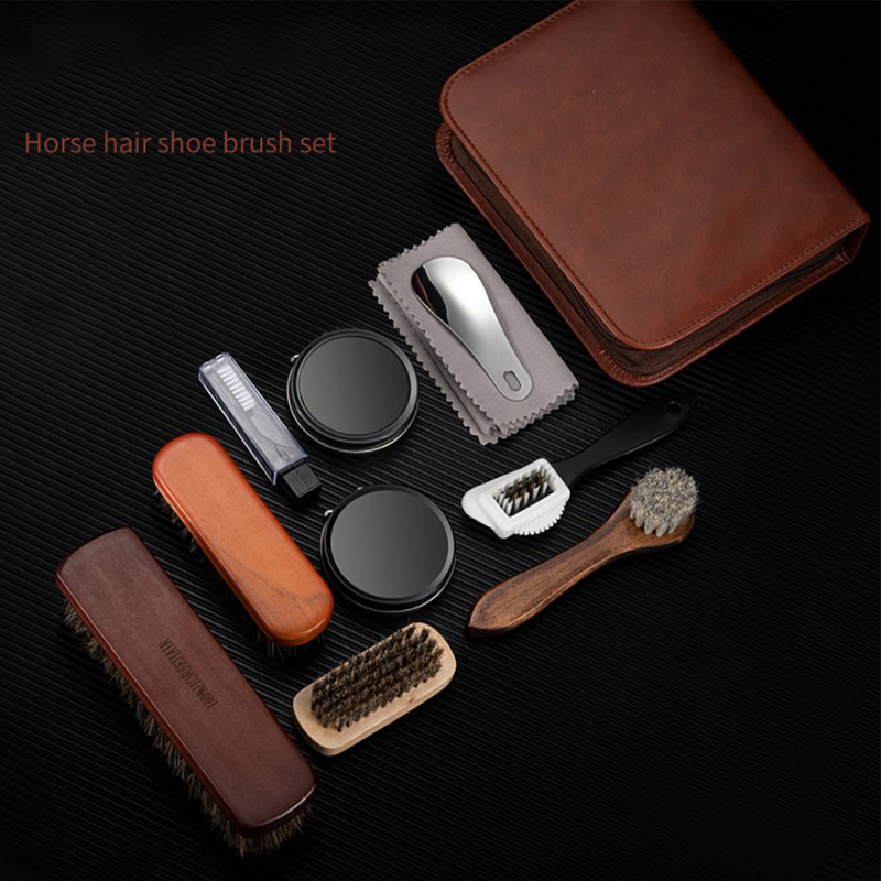HorseHair Shoe Brush Set Leath - Sneaker Care Kit ulasan dan harga
