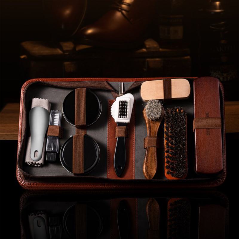 HorseHair Shoe Brush Set Leath - Sneaker Care Kit ulasan dan harga