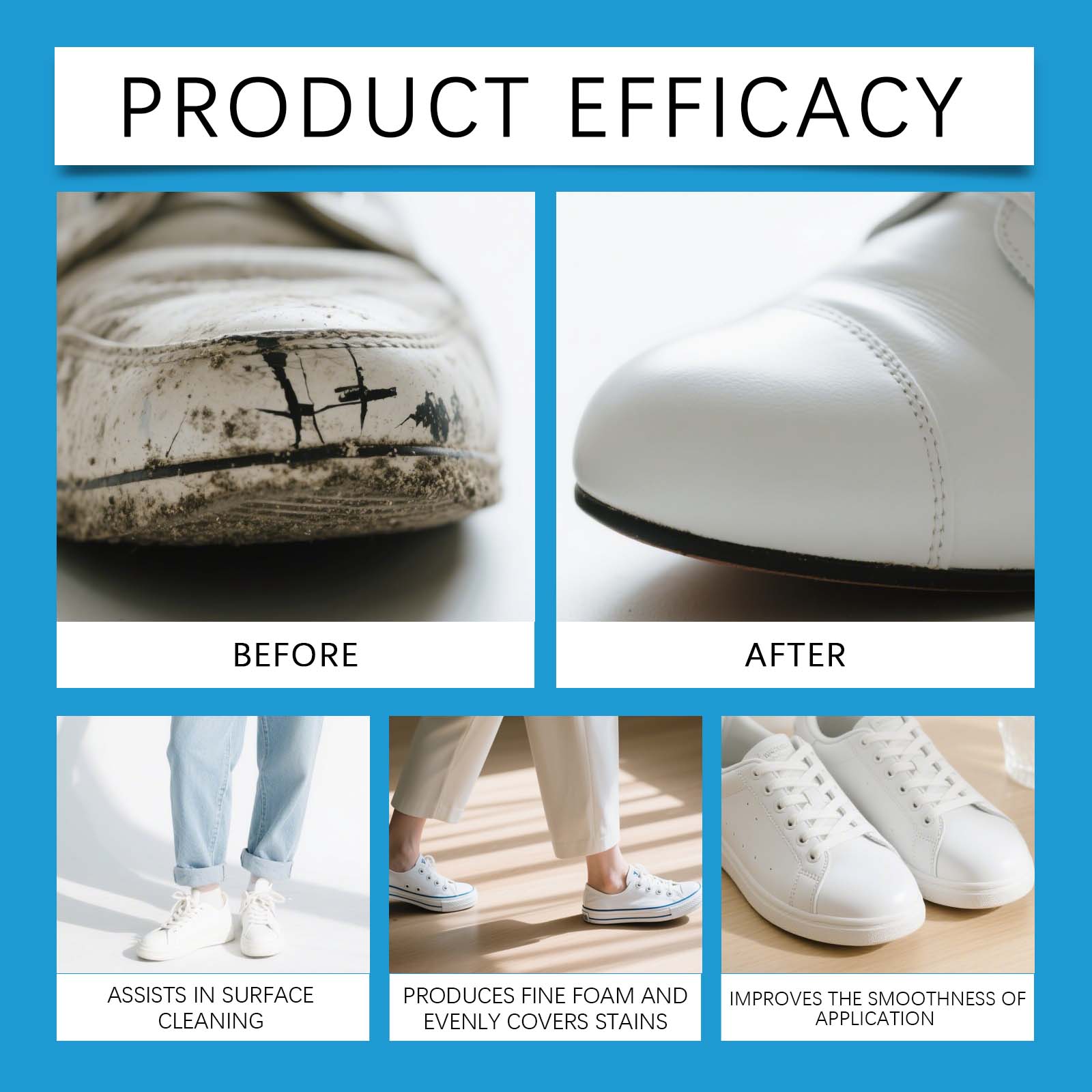 White Shoe Cleaner Cream Sneak - Sneaker Care Kit ulasan dan harga